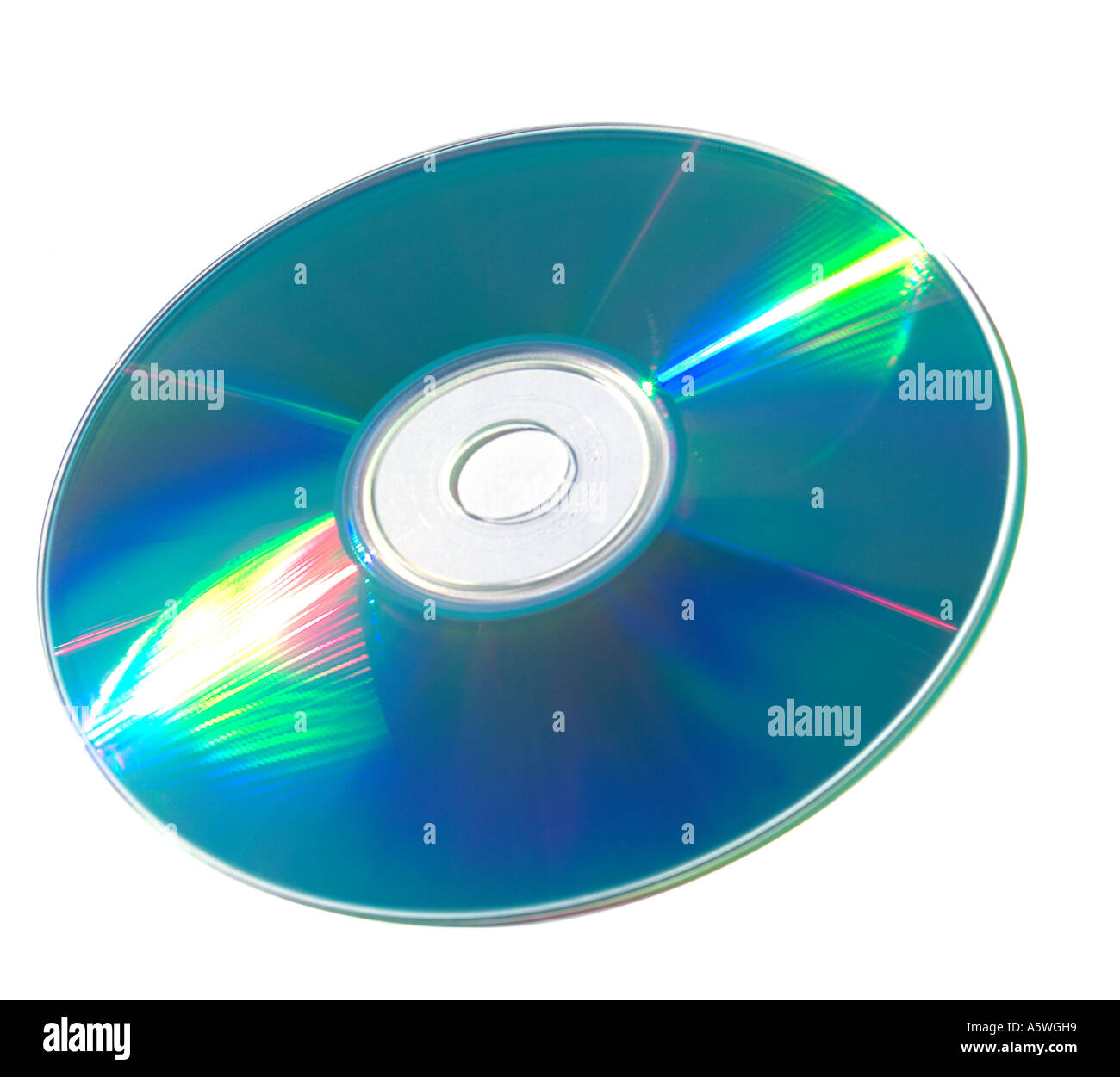 A CD with spectrum of light Stock Photo