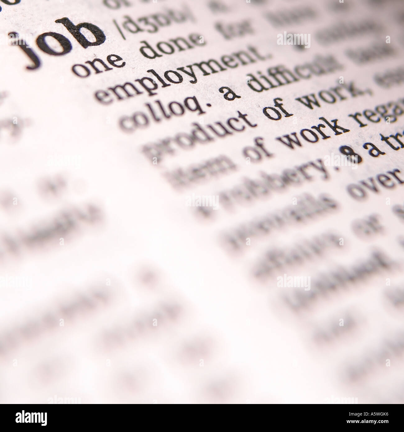 job description form a dictionary Stock Photo Alamy