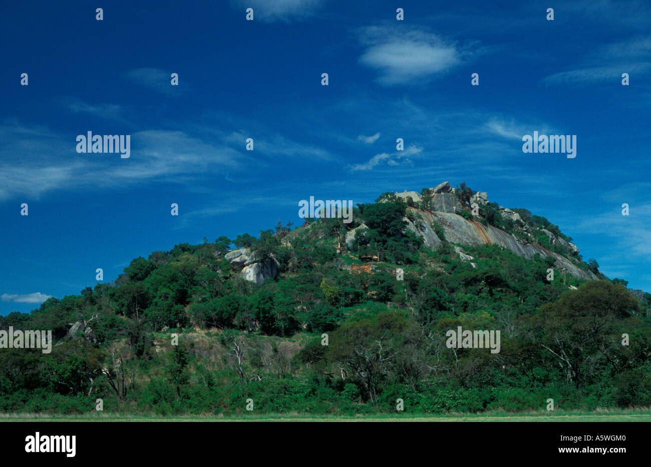 Overall View of Hill Complex at Great Zimbabwe National Monument, near Masvingo, Southern Zimbabwe, South Central Africa. Stock Photo