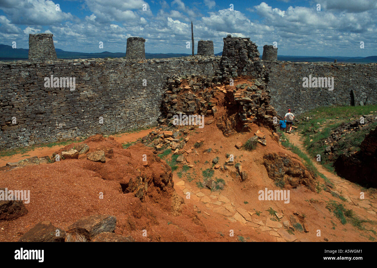 Western Enclosure interior of Hill Complex - Great Zimbabwe National Monument, Zimbabwe, Southern Africa Stock Photo
