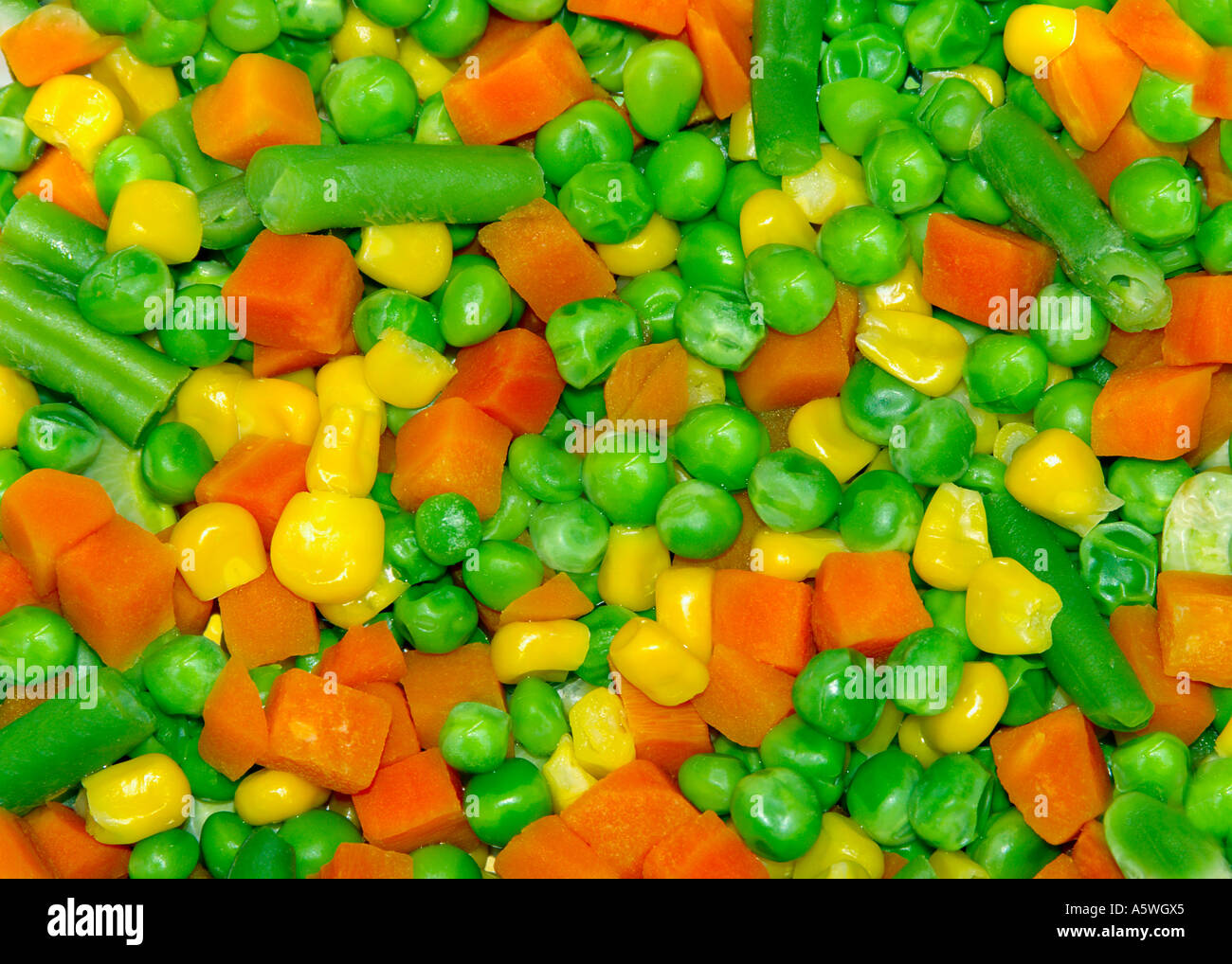 Moist steamed cut vegetables Stock Photo Alamy