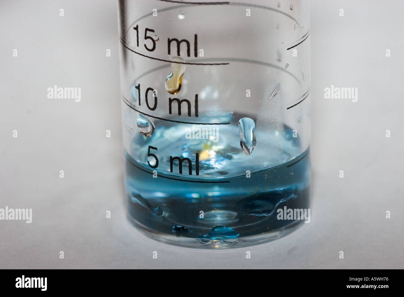 cuvette with marks for water proofs Stock Photo