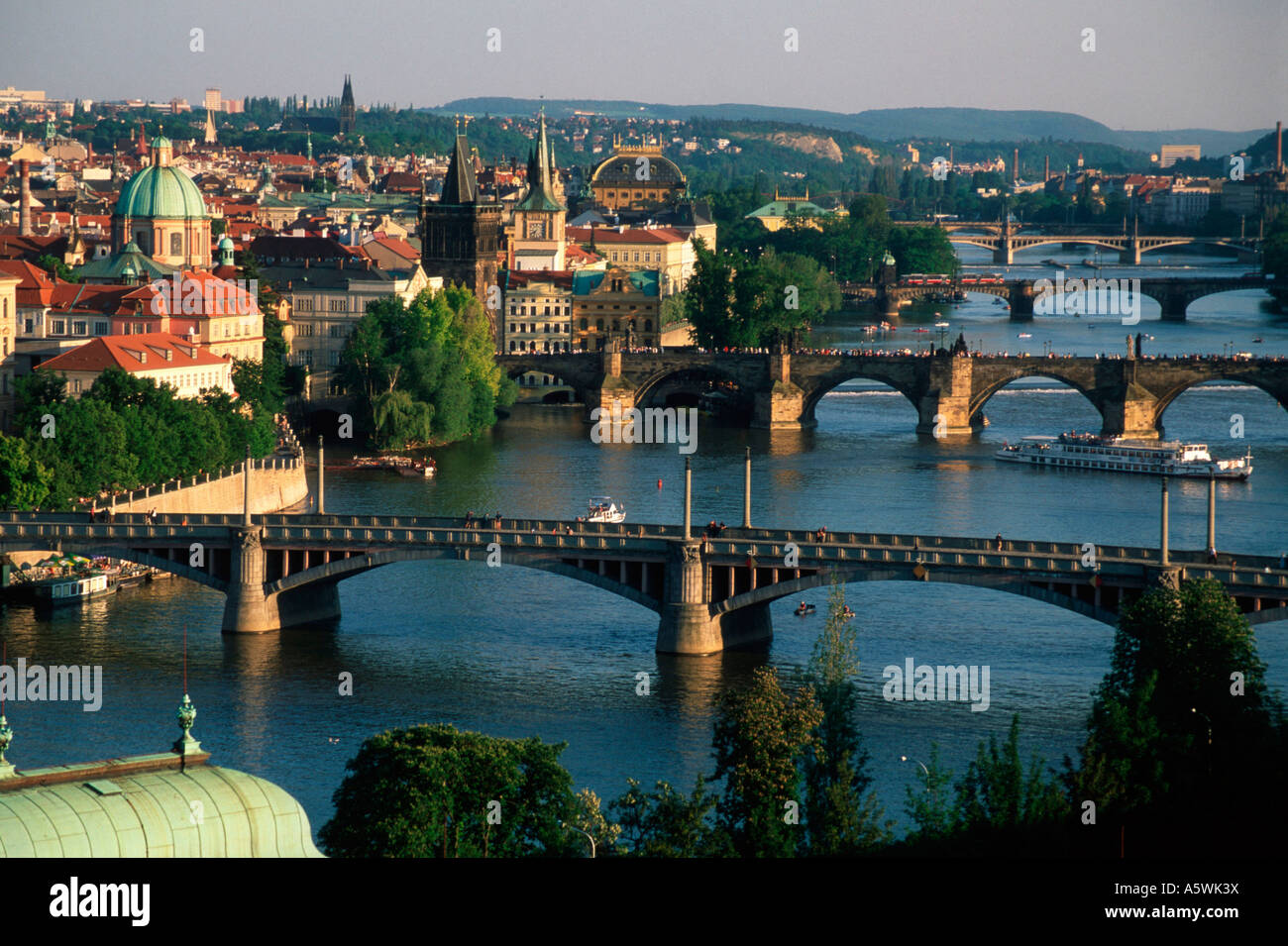 Bridges over the Vltava / Prague  Stock Photo