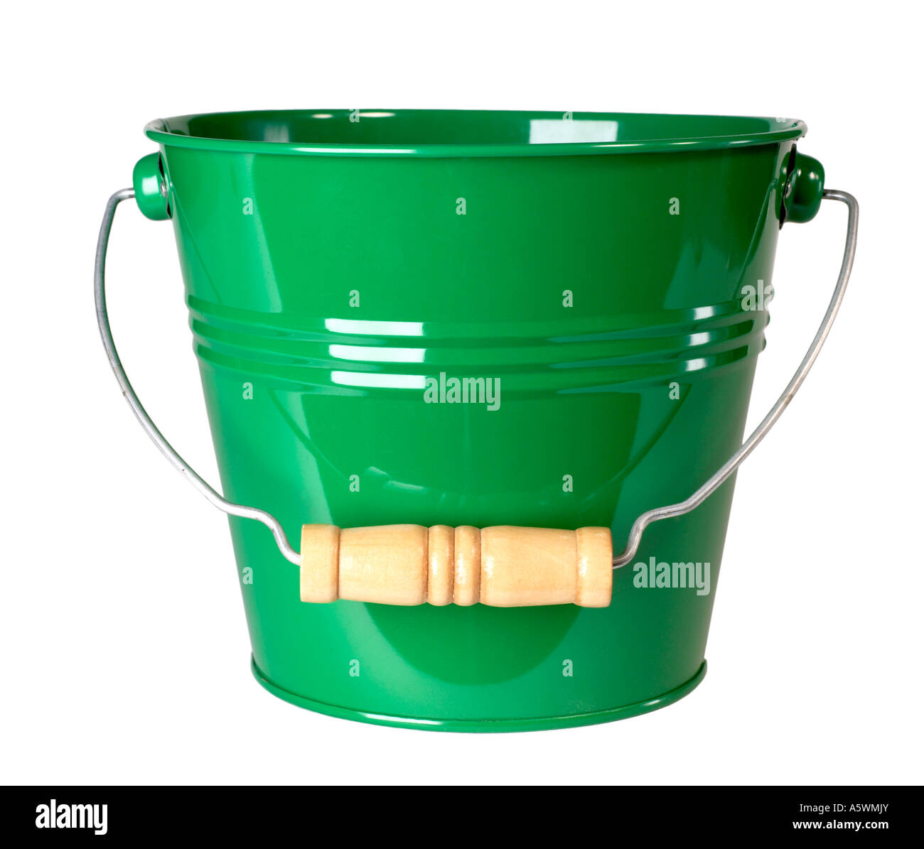 Green Bucket Stock Photo