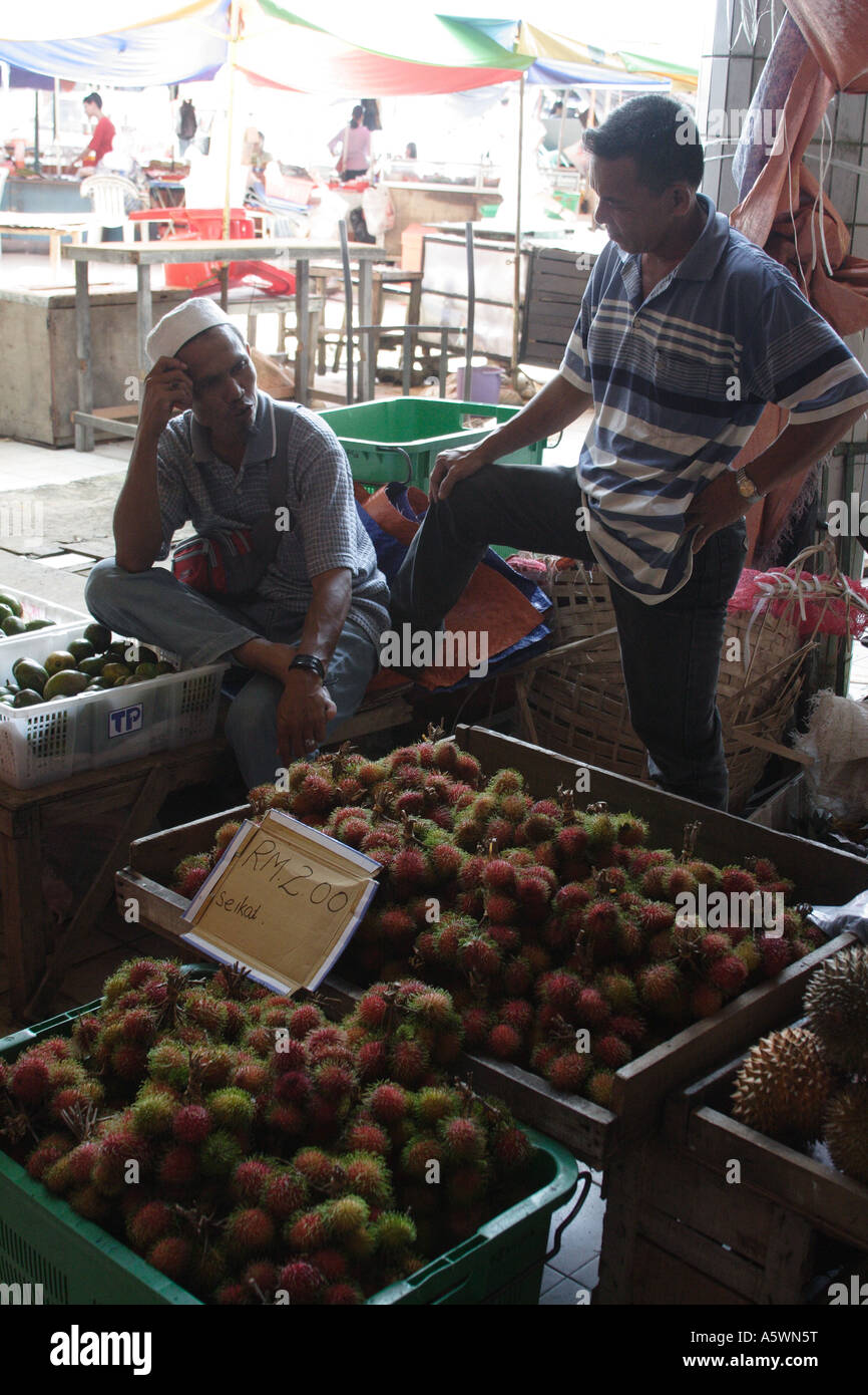 exotic fruits in the market Kuching Borneo Malaysia Stock Photo Alamy