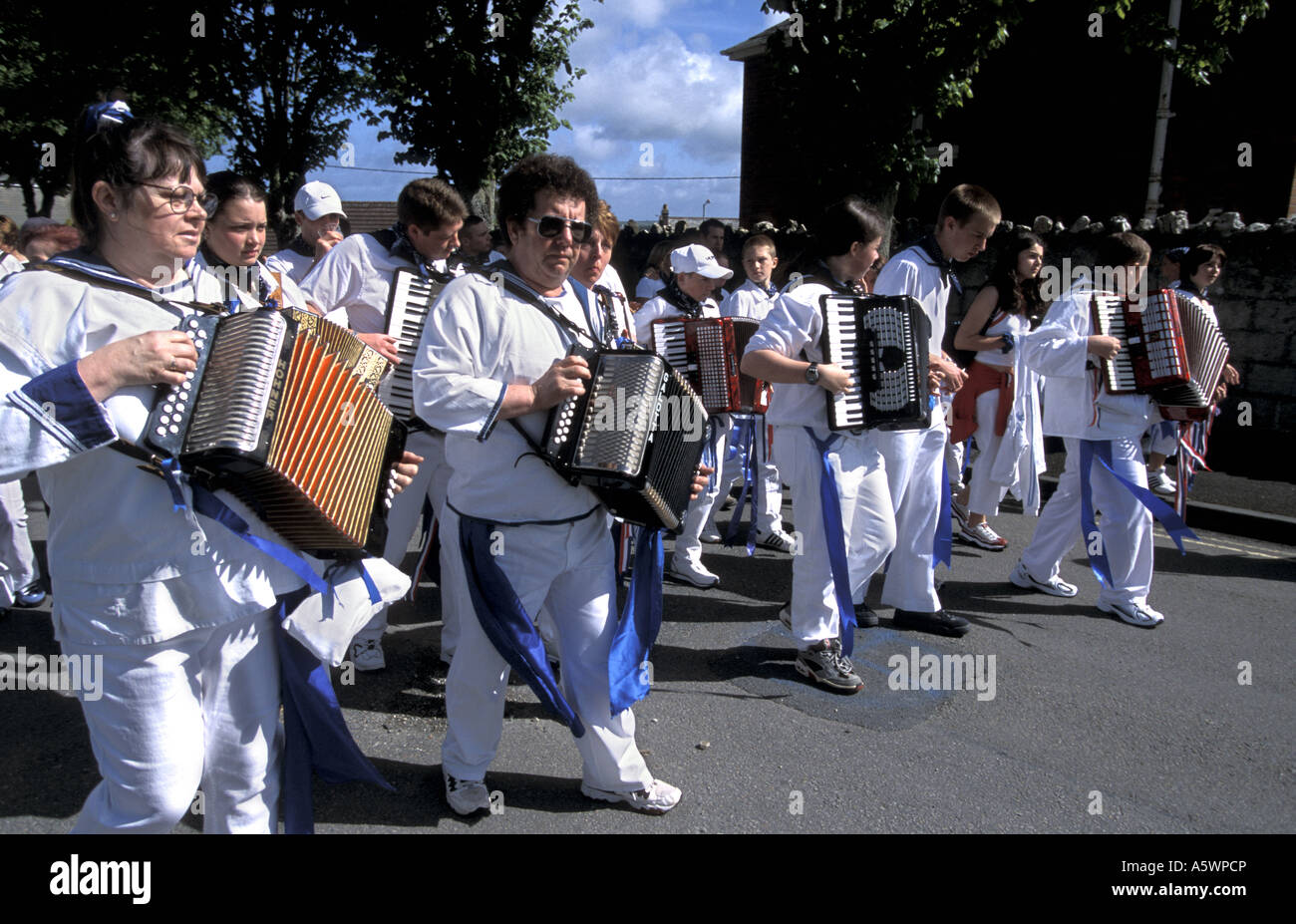 Padstow annual 1st May Hobby Horse festival in North Cornwall England