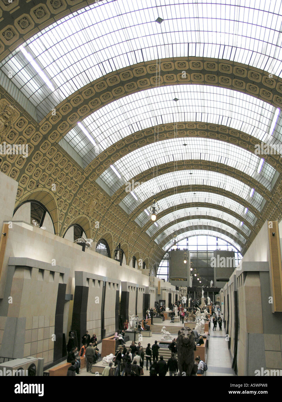 Main hall and display area Musee d'Orsay, Paris, France Stock Photo