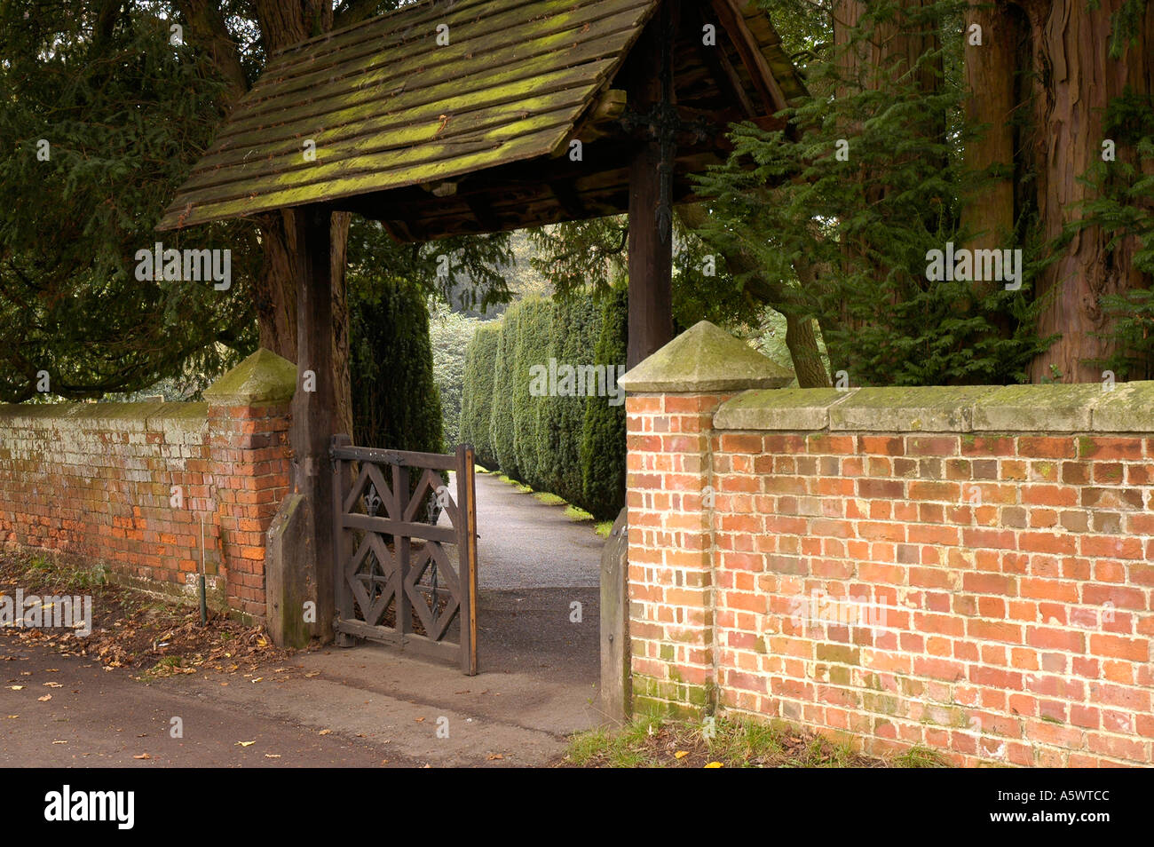 Church Lych gate Stock Photo