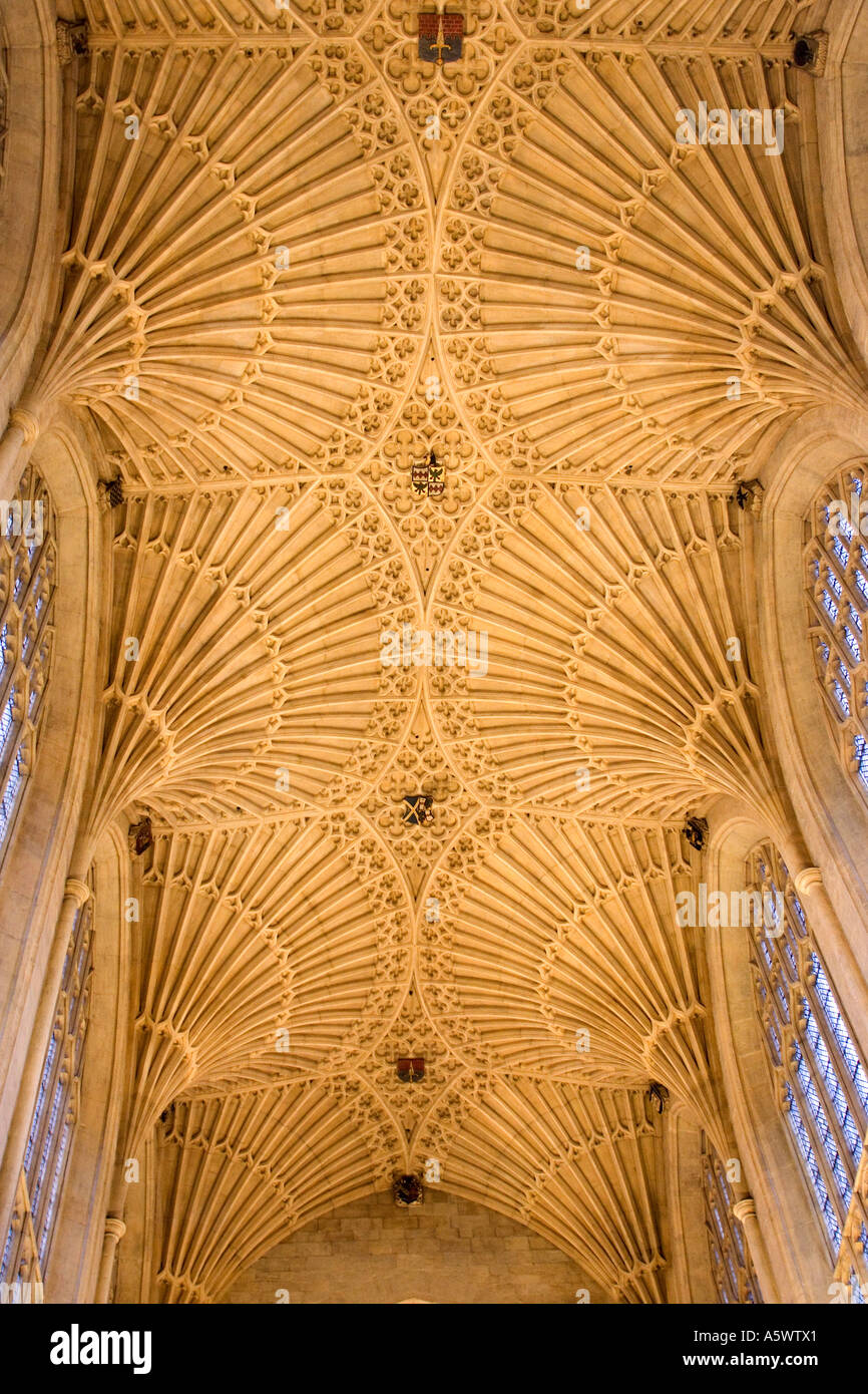 Bath Abbey roof design, Bath, England Stock Photo - Alamy