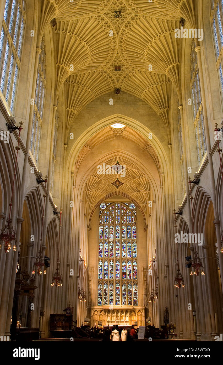 Bath Abbey interior, Somerset, England Stock Photo - Alamy