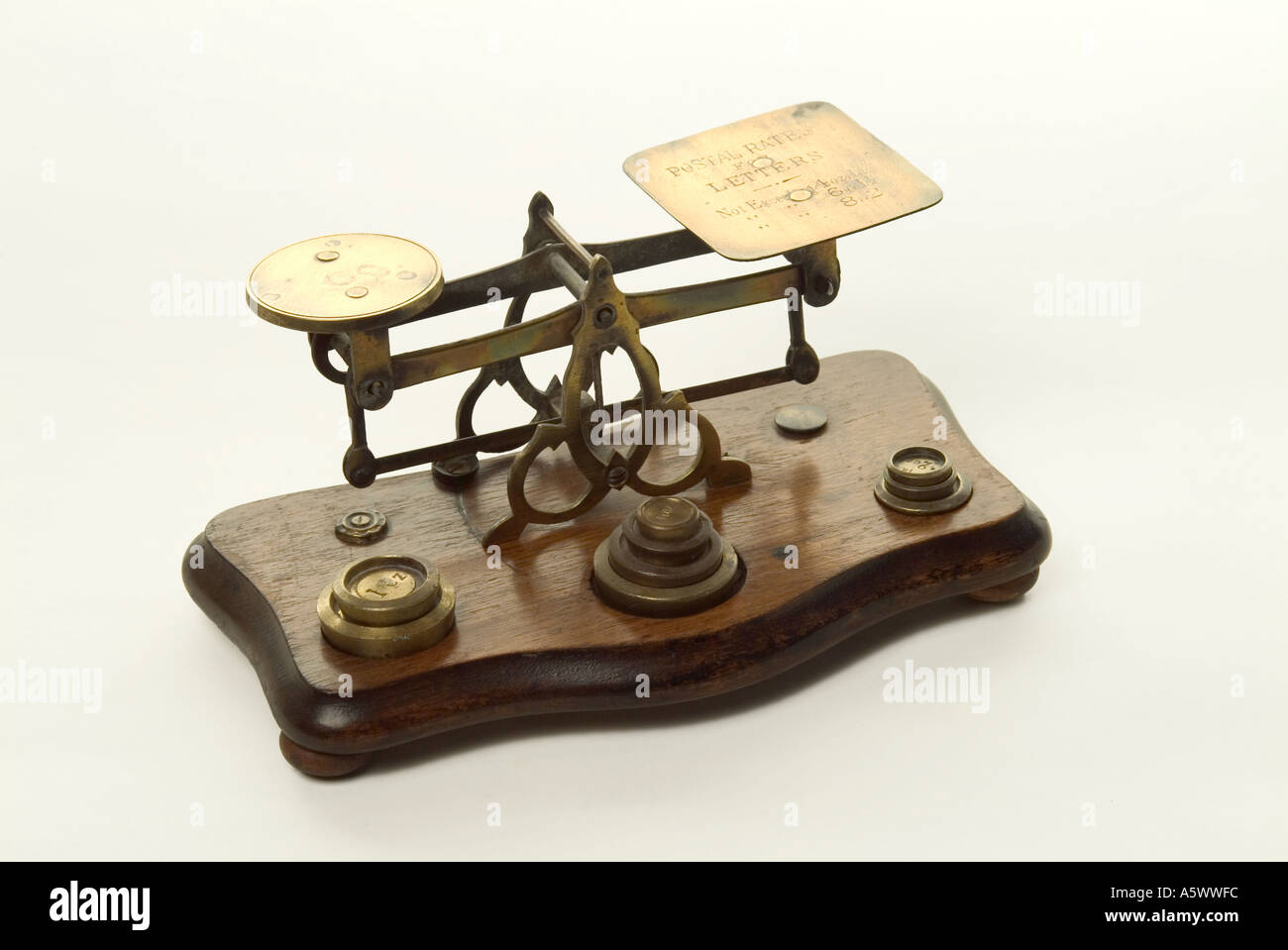 Antique set of Post Office scales Stock Photo Alamy