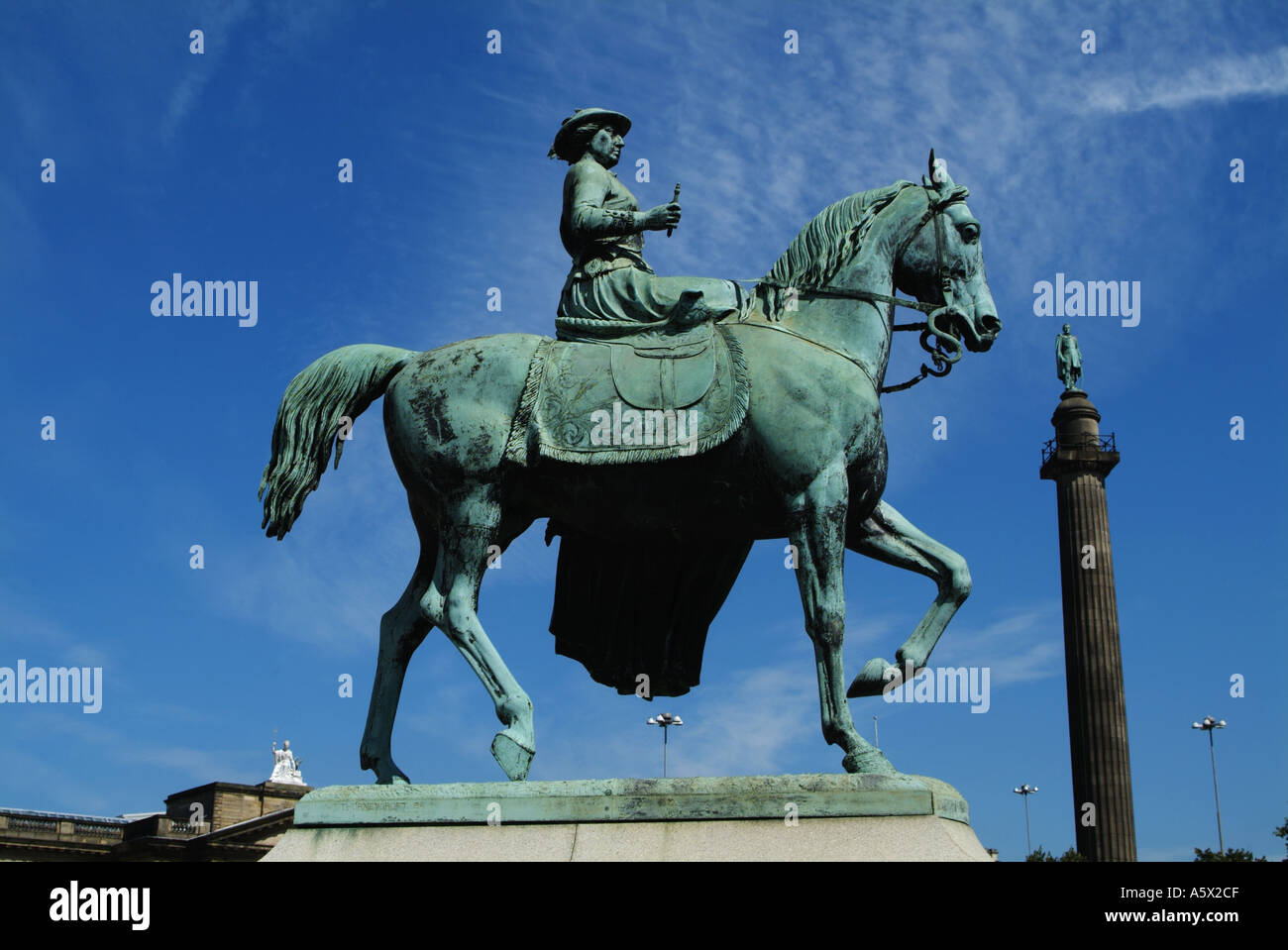 Liverpool Equestrian statue Queen Victoria Stock Photo Alamy