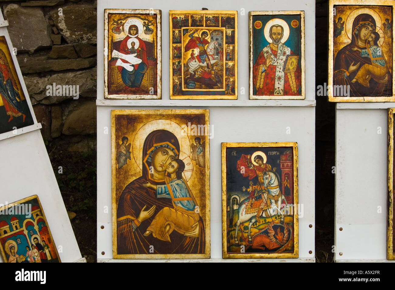 Iconography popular traditional painting style Bulgaria East Europe ...