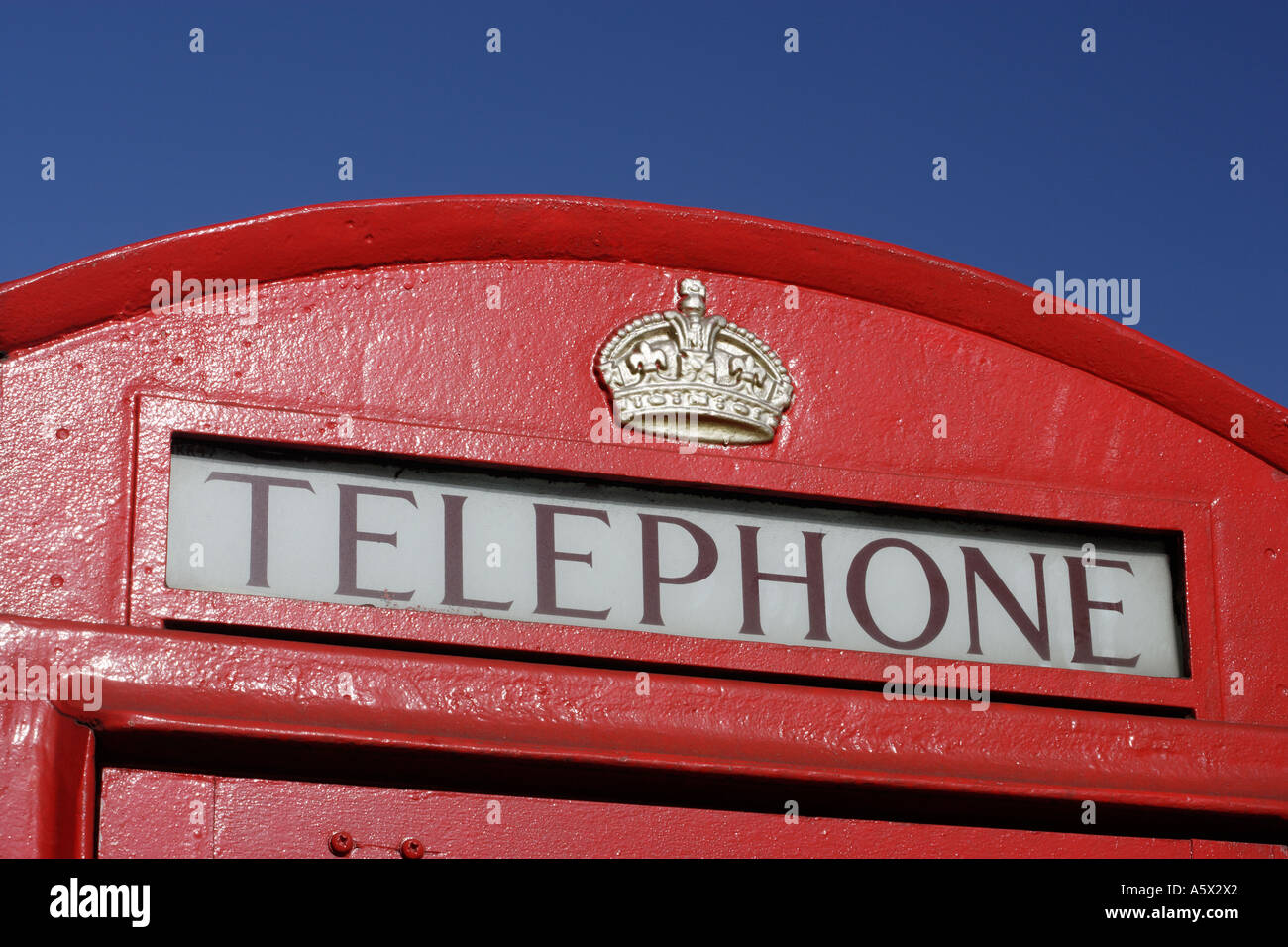 Red telephone box London England UK Stock Photo