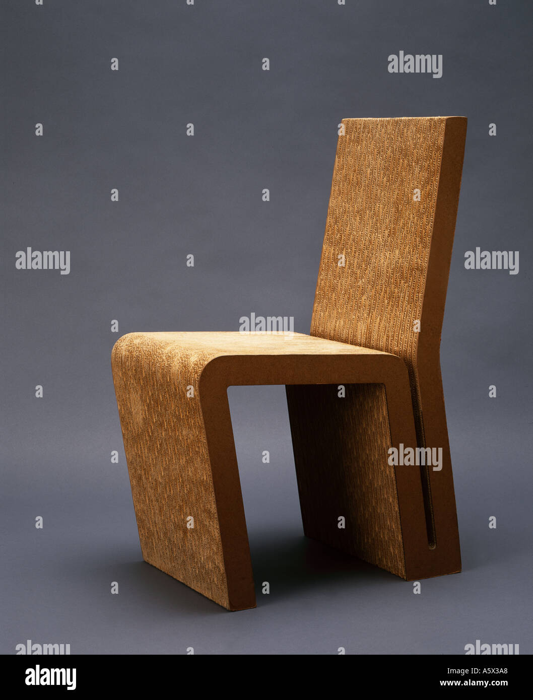 Side chair by Frank O. Gehry, 1972. Architect: Frank O. Gehry Stock Photo