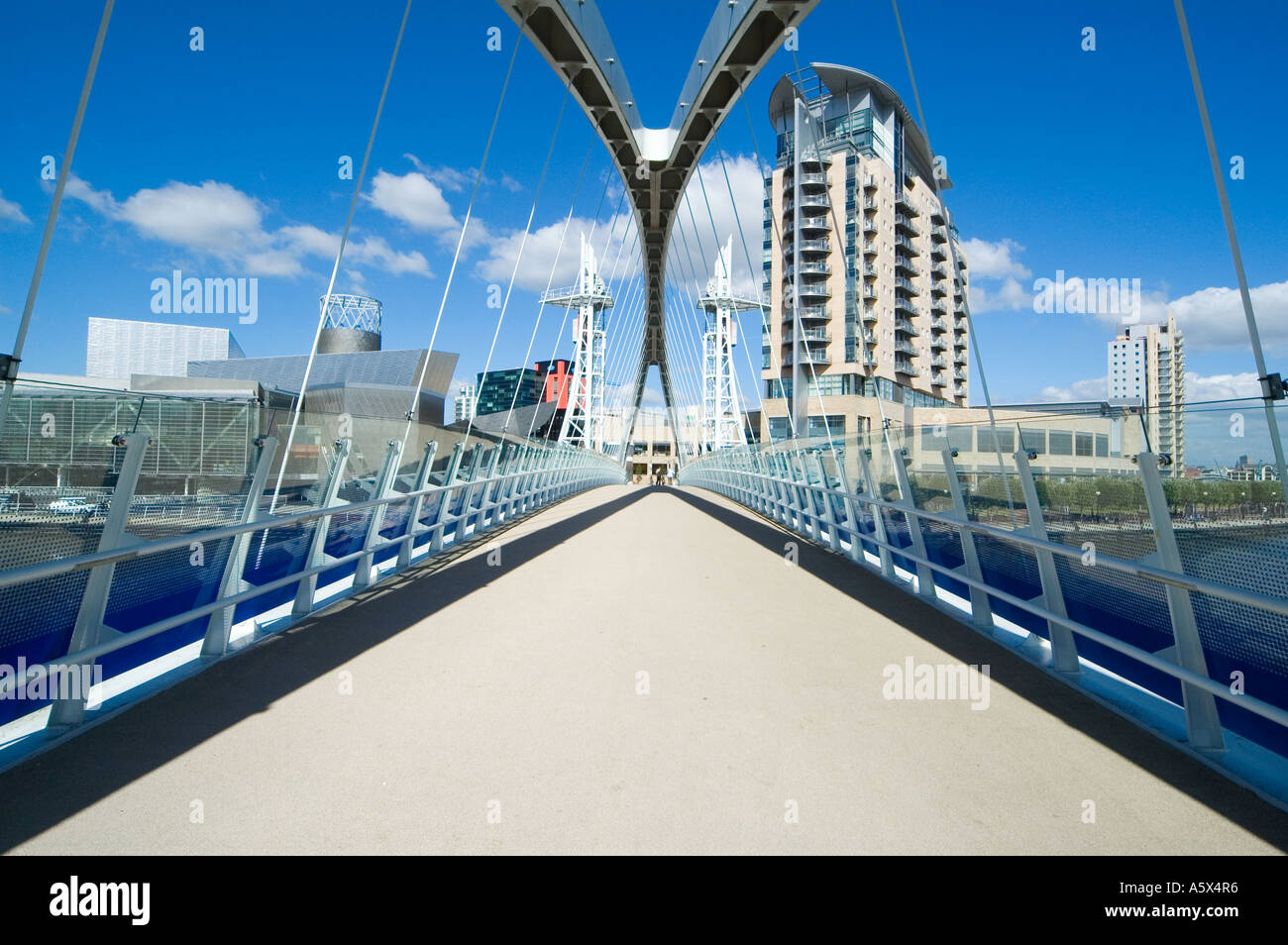 The Millennium (Lowry) footbridge and the Imperial Point apartment