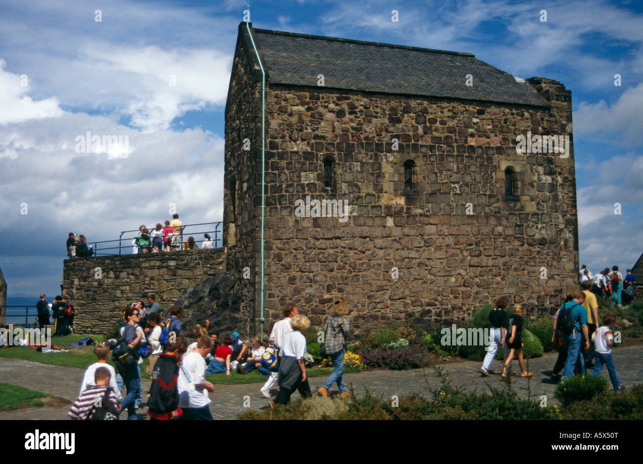 St Margaret's Chapel, Edinburgh Castle, Edinburgh, Scotland, UK Stock