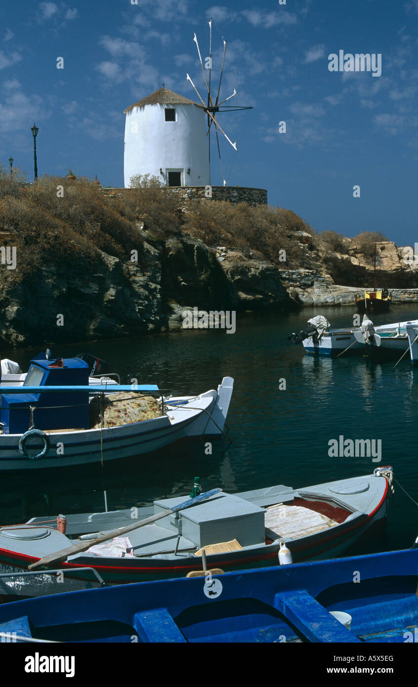 Traditional windmill with fishing boats hi-res stock photography and ...