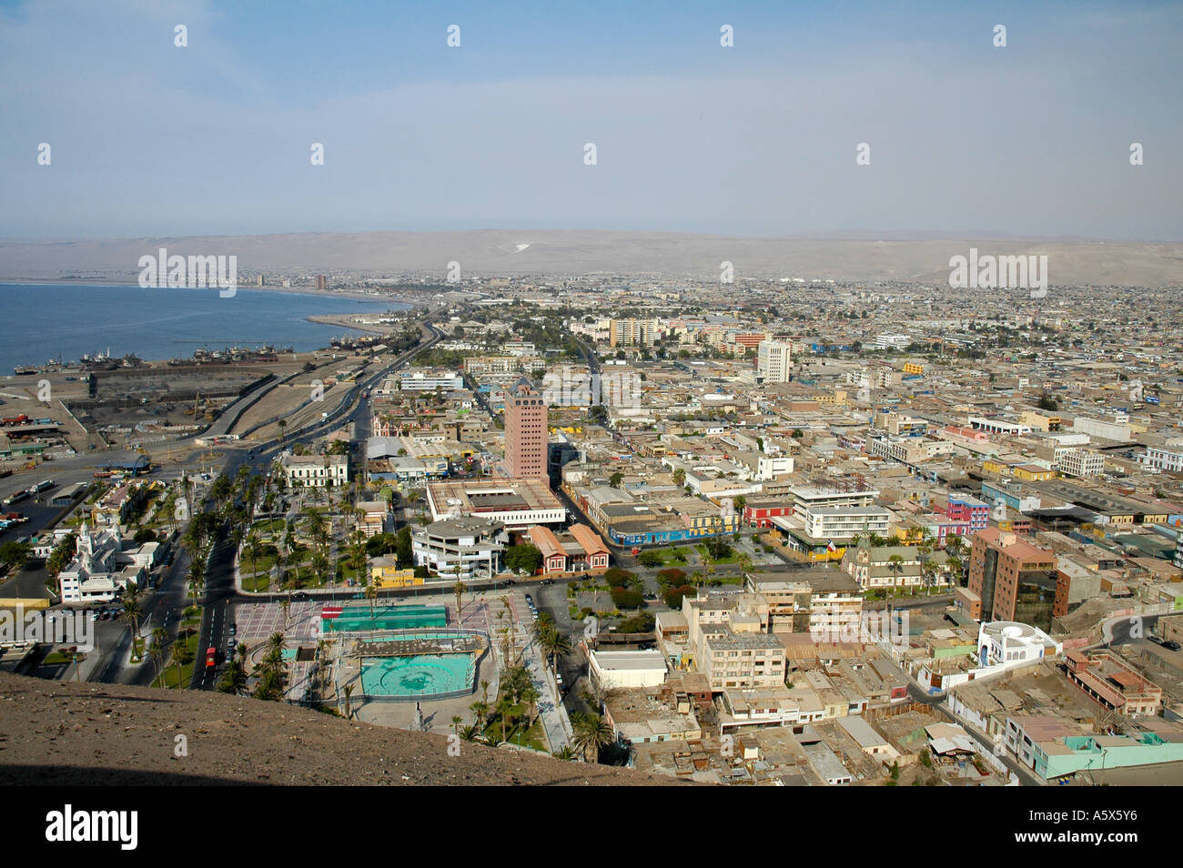 View Of Arica As Seen From The Morro De Arica Chile South America Stock Photo Alamy