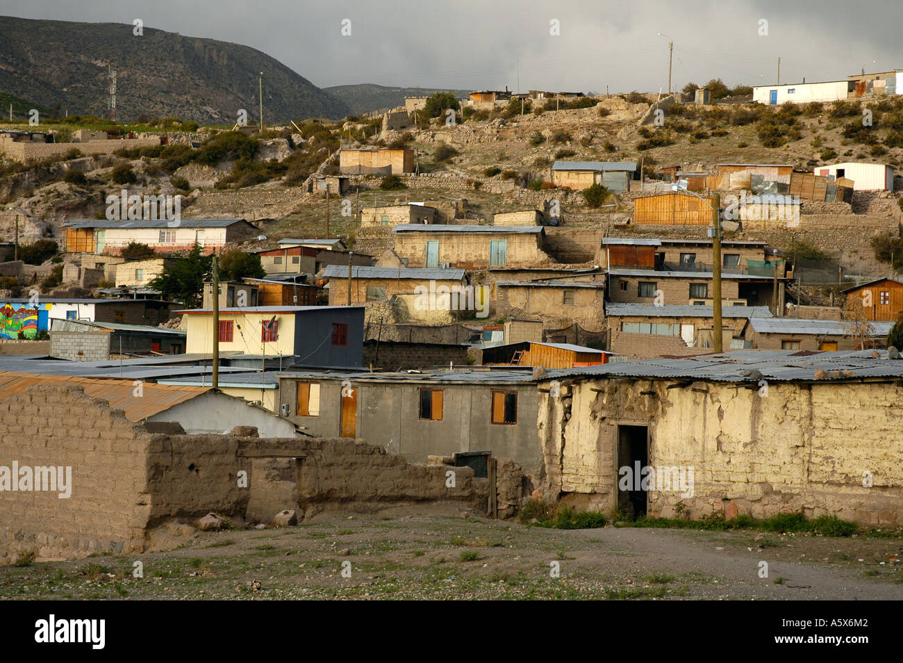 View of Putre, Chile, South America Stock Photo