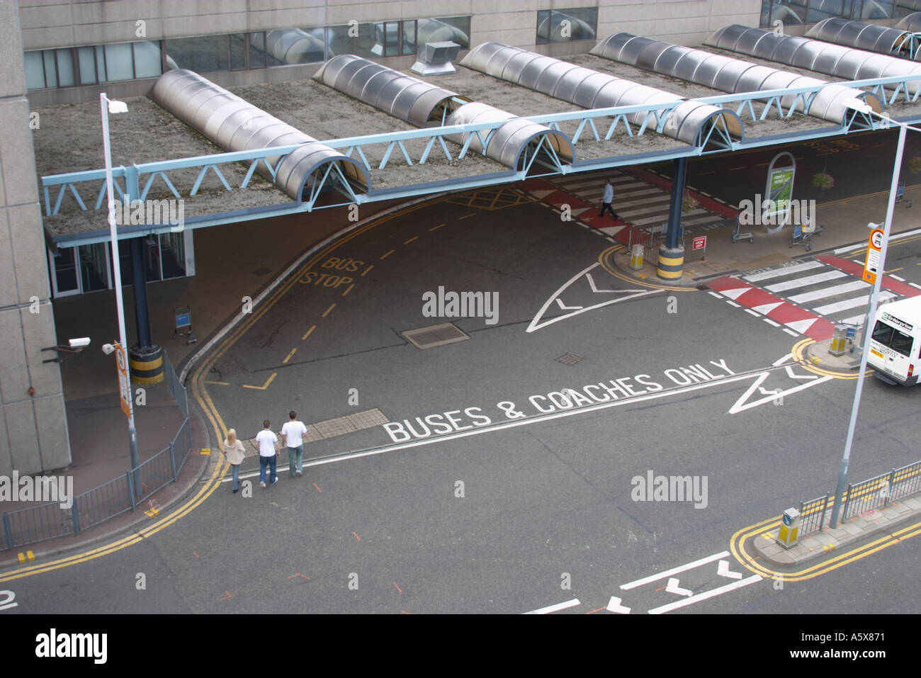 London Heathrow Airport LHR Terminal 3 arrivals bus station London Stock Photo Alamy