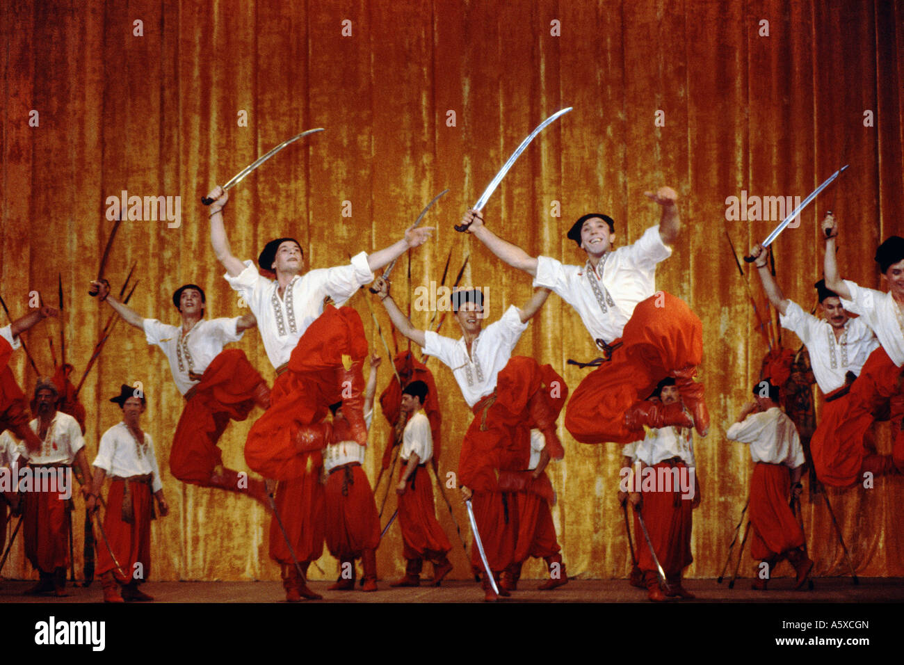 Ukrainian dancers Stock Photo