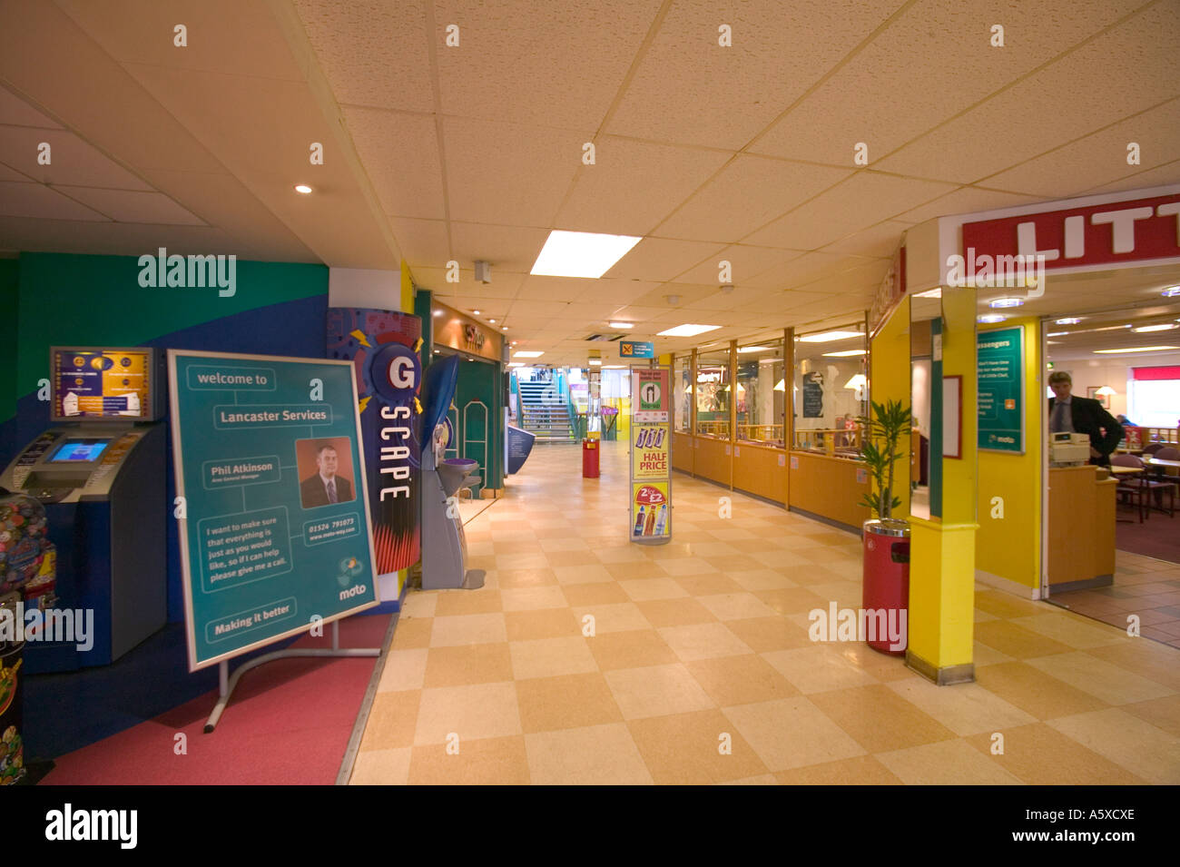 Lancaster service station on the M6 motorway, Lancashire, UK Stock