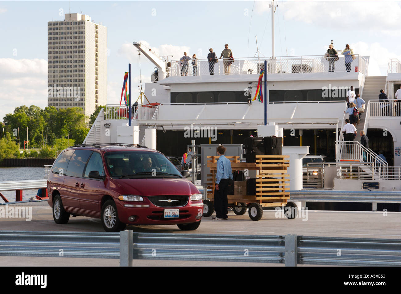 WISCONSIN Milwaukee Minivan exit Lake Express ferry service runs between Muskegon Michigan and