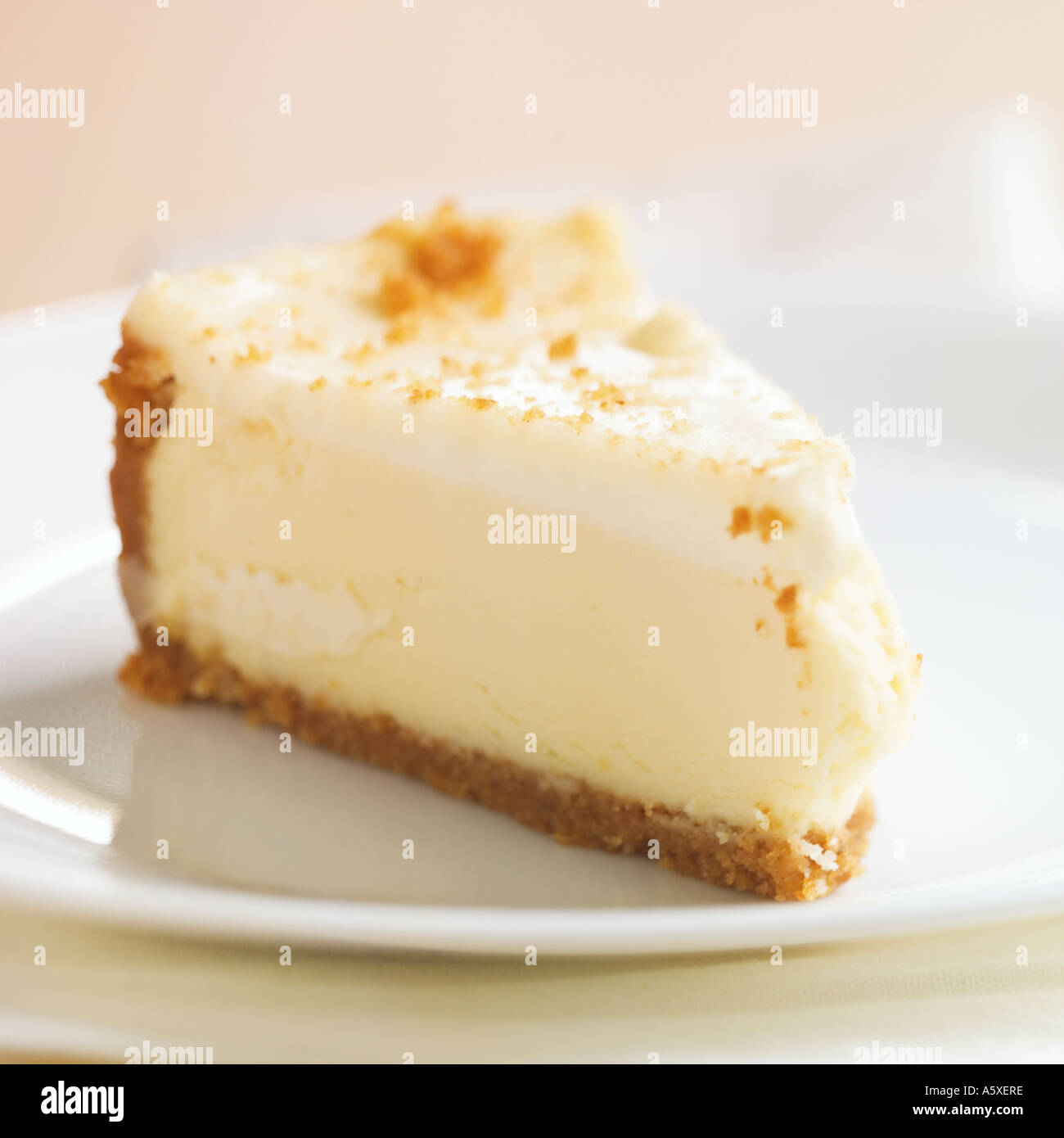 Slice of Cheesecake Stock Photo