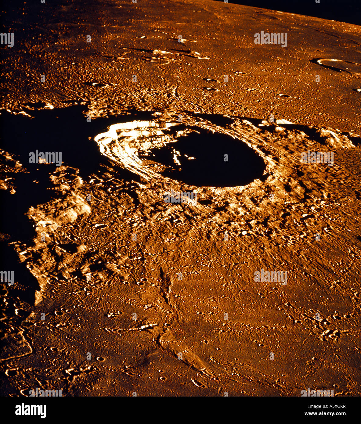 Eratosthenes Crater Moon Stock Photo