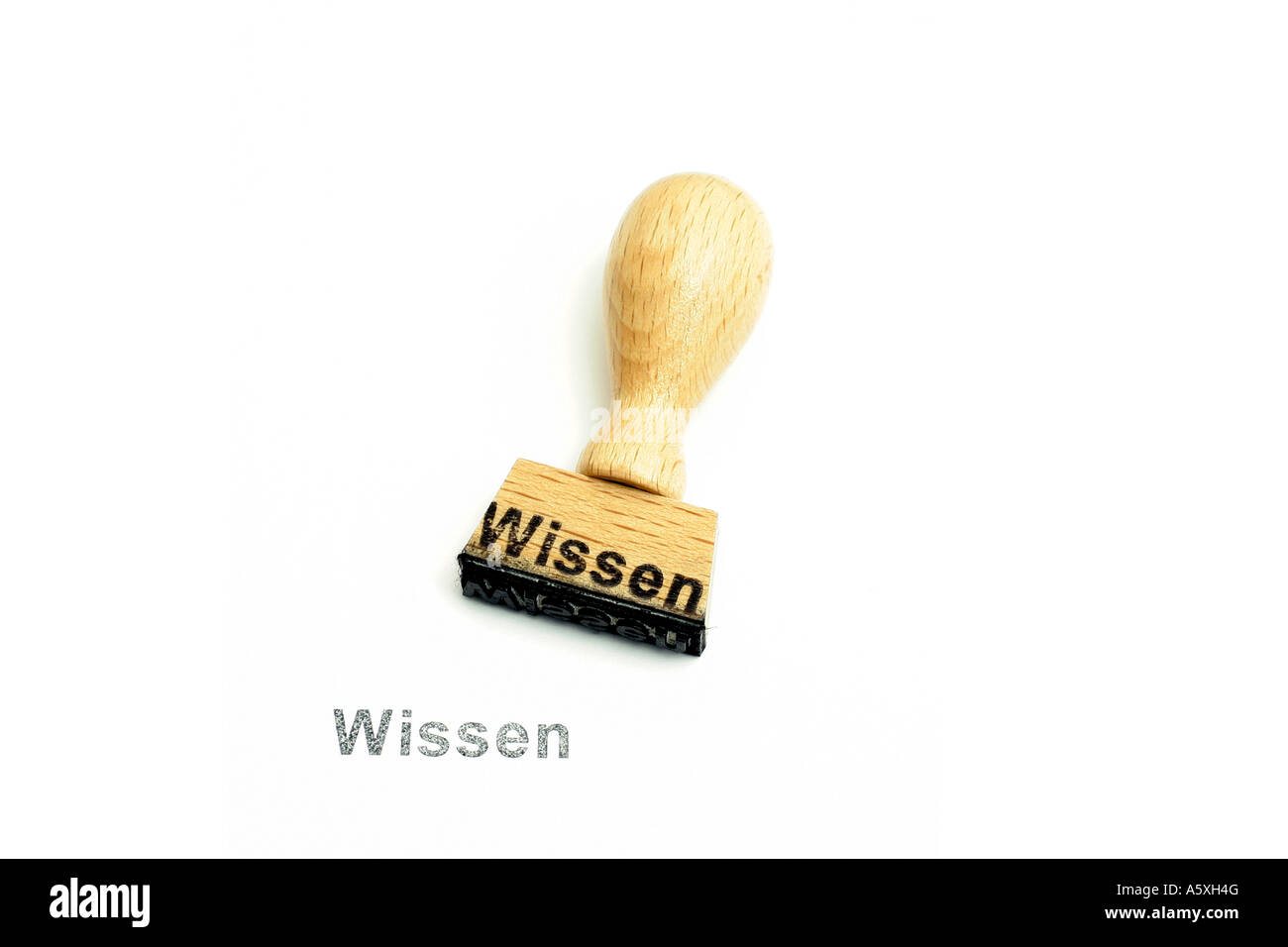 German stamp Wissen Stock Photo