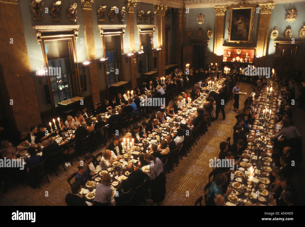 Fishmongers Hall the City of London Livery Company.  Worshipful Company of Fishmongers hold a  banquet for the fish trade HOMER SYKES Stock Photo