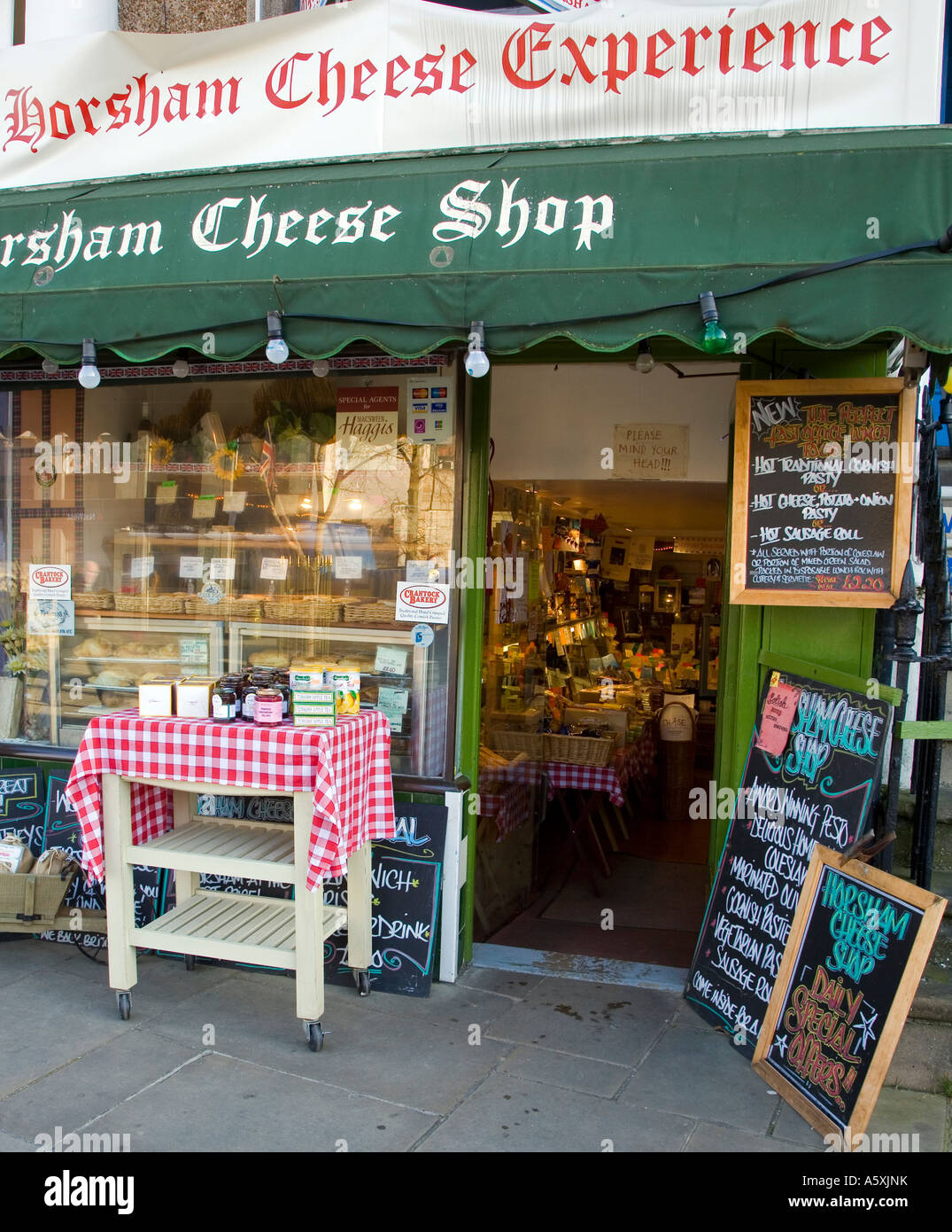 Cheese shop at Horsham town centre shopping precinct West Sussex, UK 2007 Stock Photo
