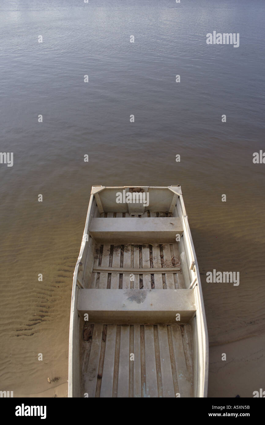 OLD DINGHY MAROOCHY RIVER SUNSHINE COAST QUEENSLAND Stock Photo