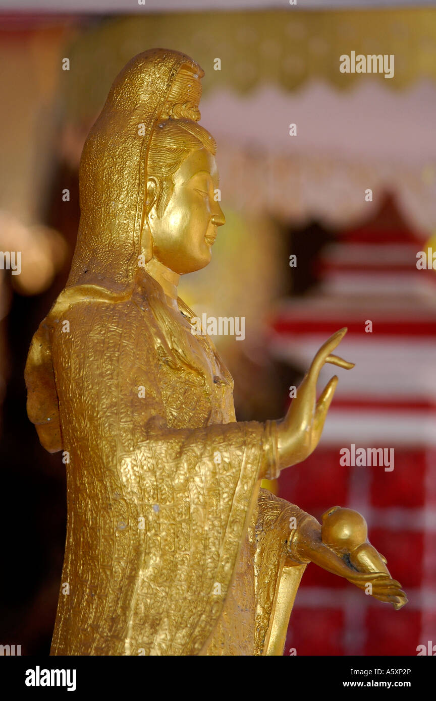 Statue of the Chinese traditional goddess Guanyin Stock Photo