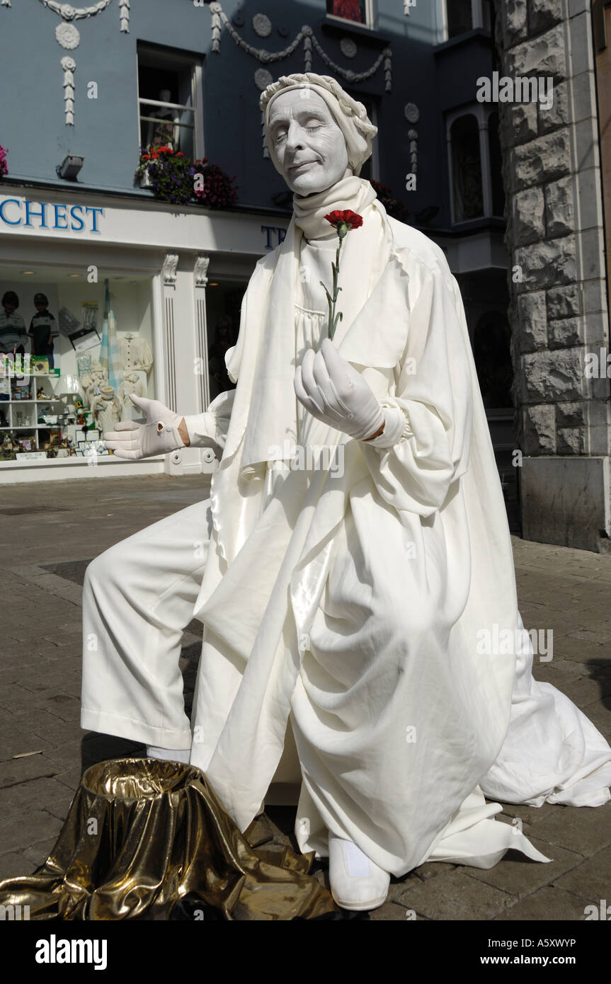 Human Statue, Street performer, Galway, Ireland Stock Photo Alamy
