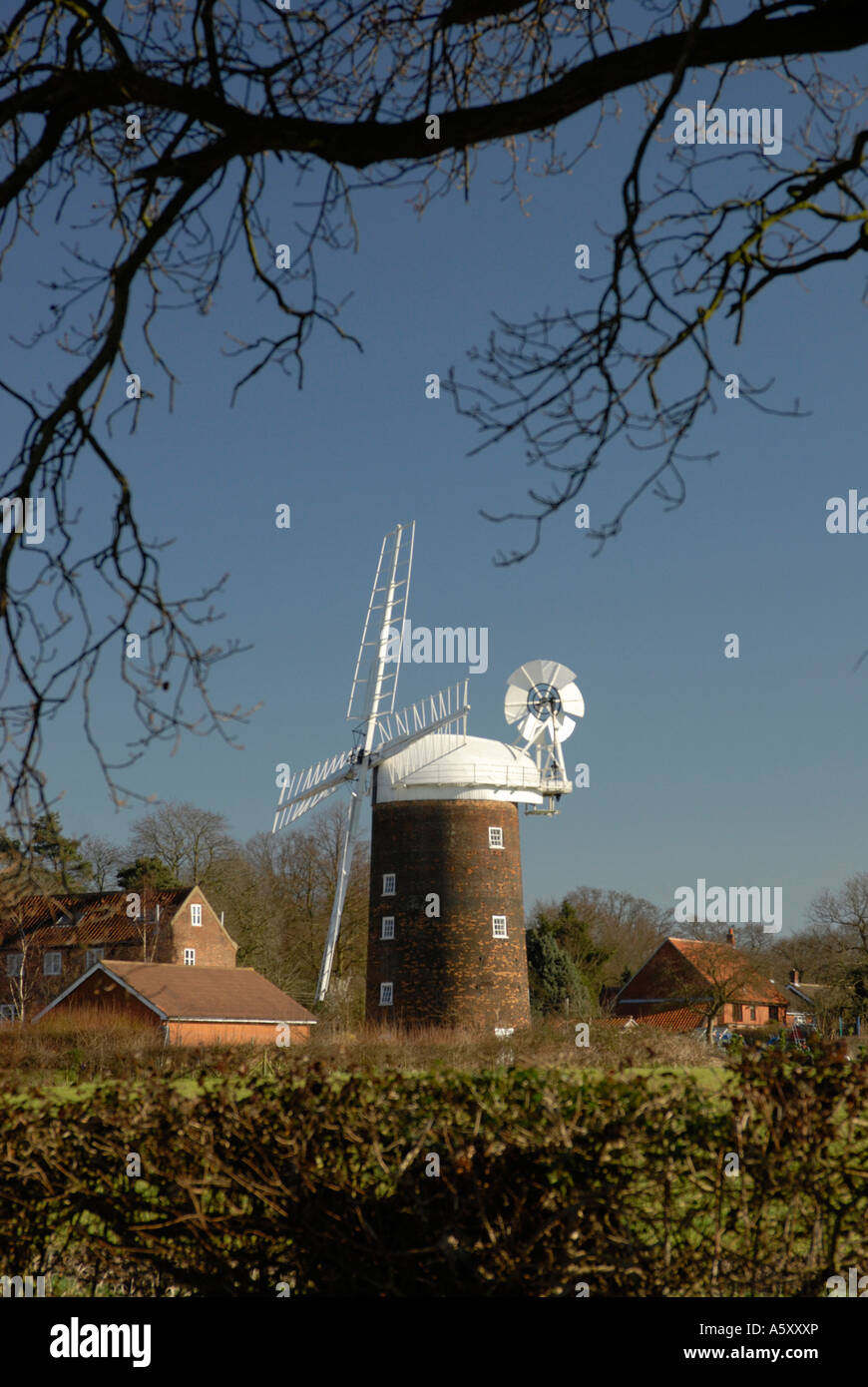 Old Buckenham mill Norfolk UK Stock Photo Alamy