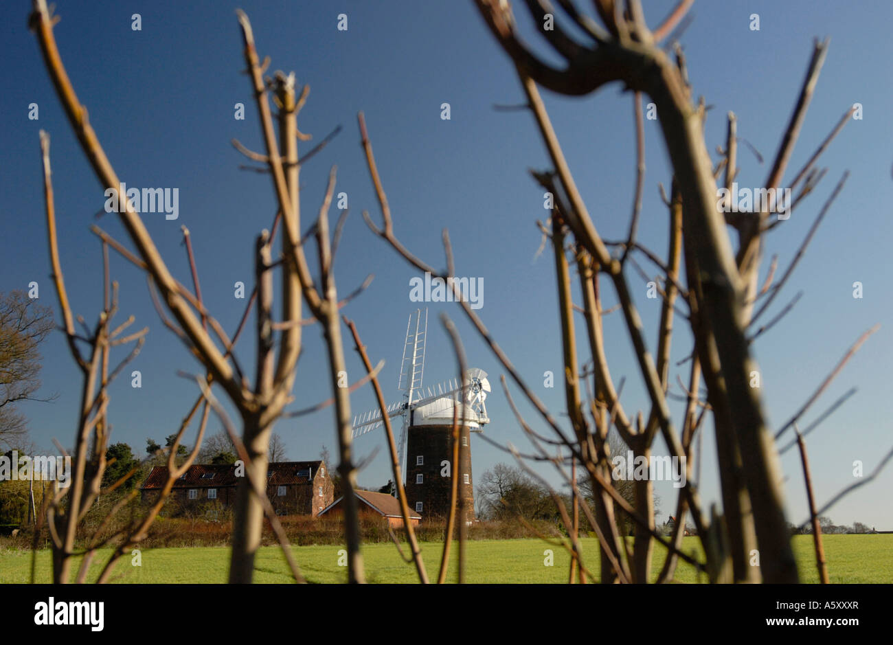 Old Buckenham mill Norfolk UK Stock Photo Alamy