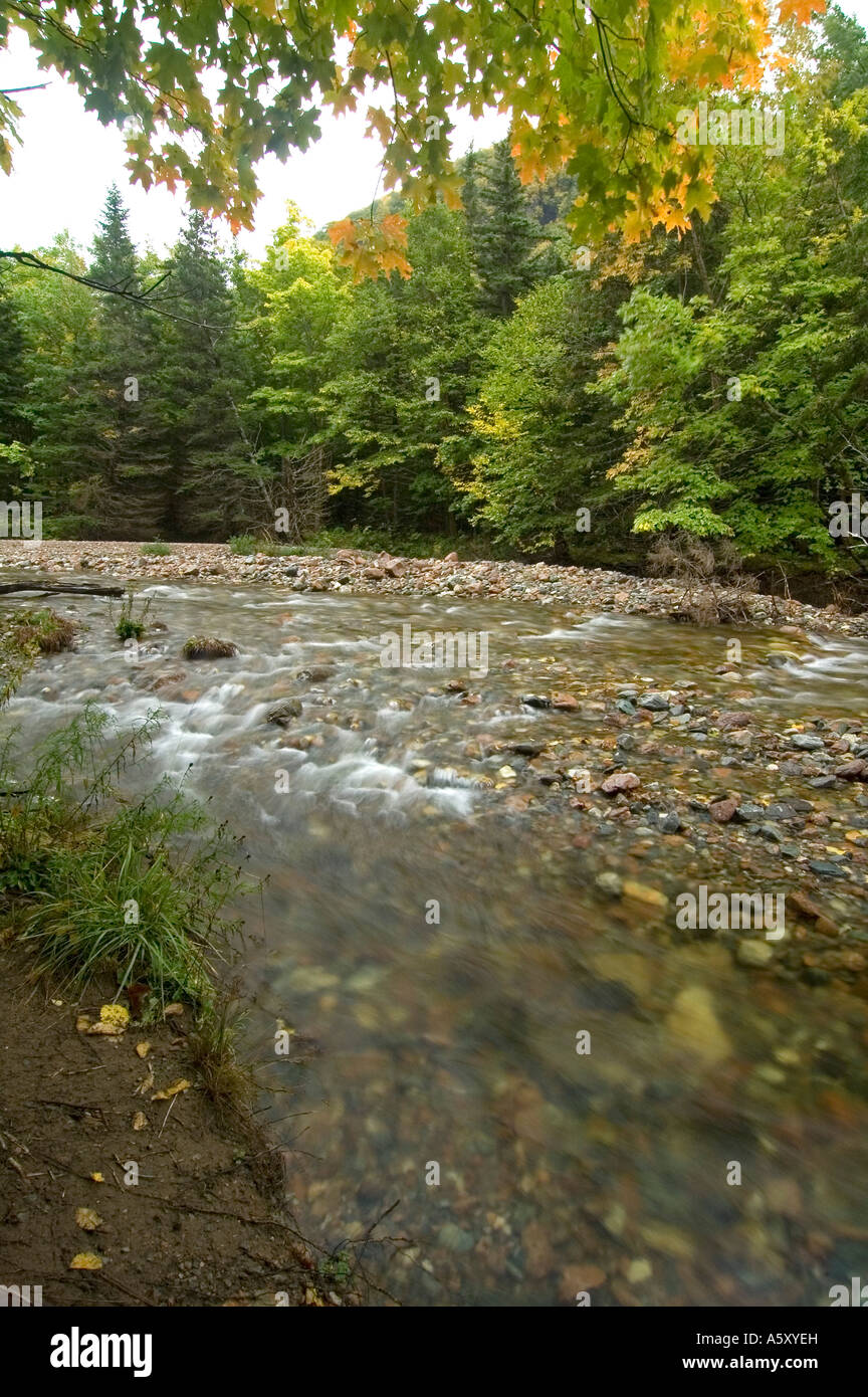 Lone Shieling Cape Breton Highlands National Park Nova Scotia Canada Stock Photo