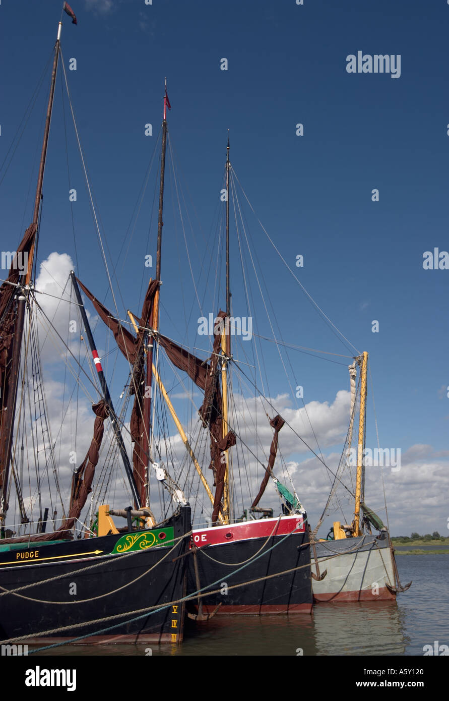 Boats at Hythe Quay Maldon Essex Stock Photo Alamy