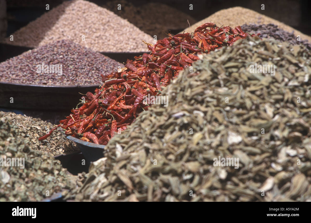 Spices, market in Khartoum Stock Photo Alamy