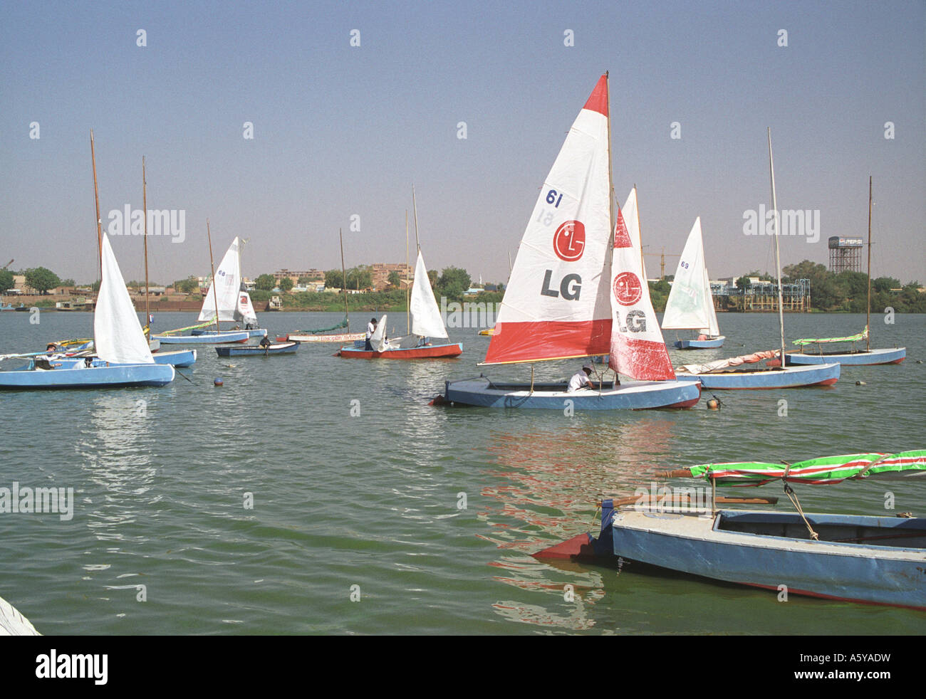 Blue Nile Sailing Club Khartoum Sudan Stock Photo Alamy