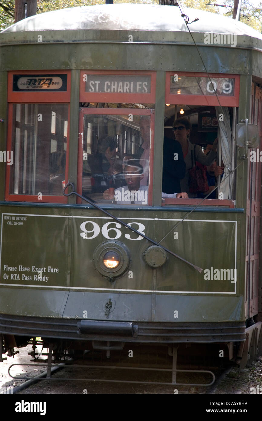 Street car trolley in New Orleans, Louisiana Stock Photo Alamy