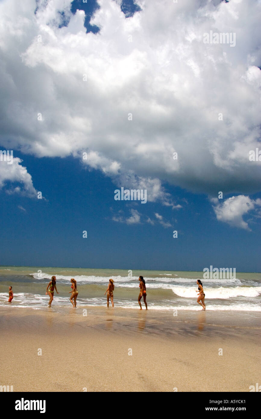 Girls in bikinis on the beach at Pinamar, Argentina Stock Photo Alamy