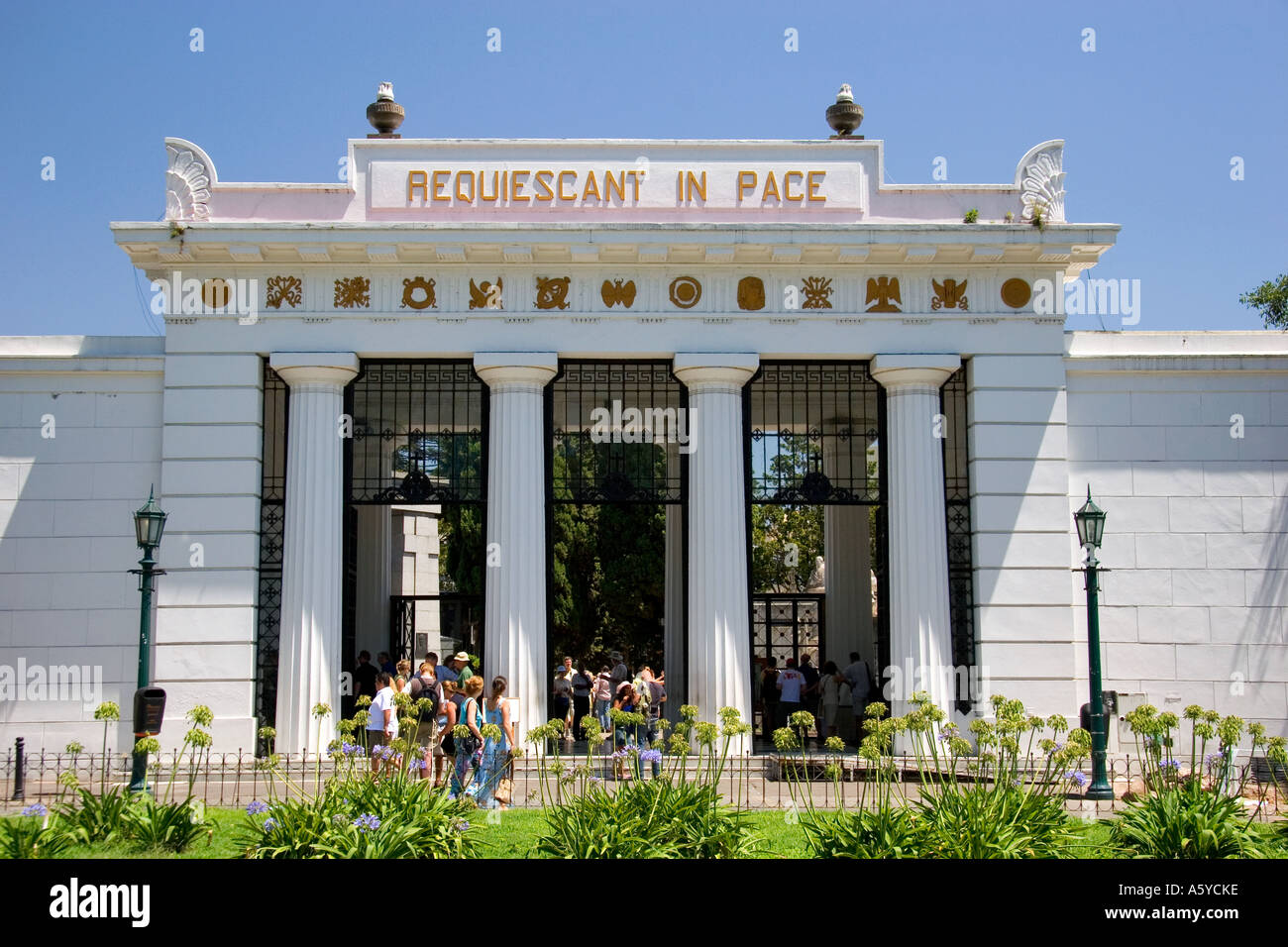 The entrance to the Recoleta Cemetery in Buenos Aires, Argentina. Stock Photo