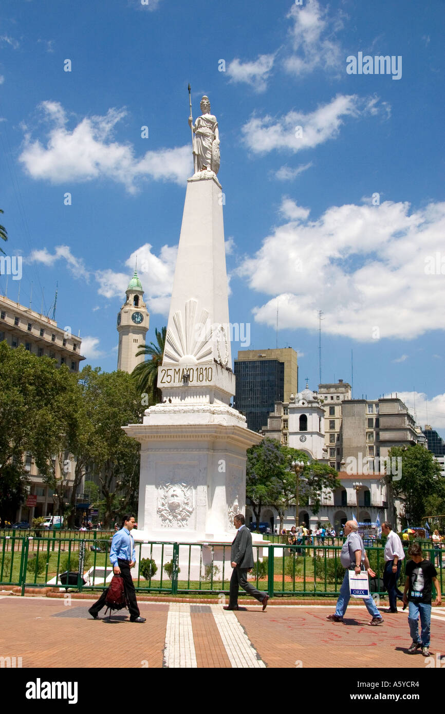 Statue at the Plaza de Mayo in Buenos Aires, Argentina Stock Photo Alamy