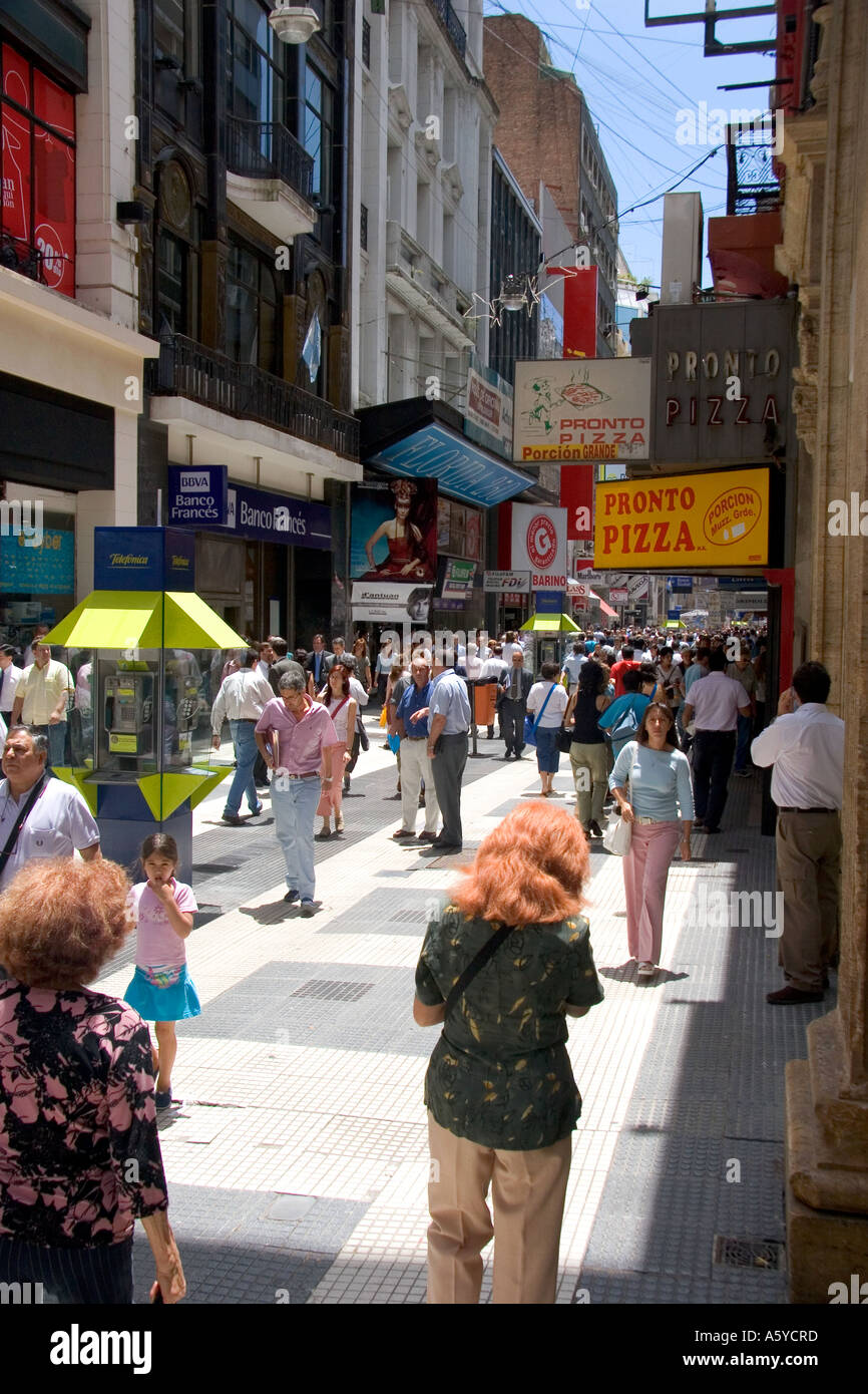 Avenida Florida walking street in Buenos Aires, Argentina Stock Photo ...