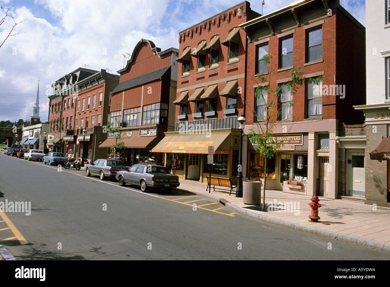 Small town main street in Madison, New Jersey Stock Photo Alamy