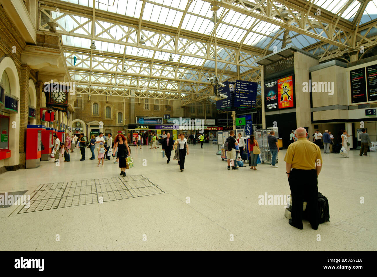 charing cross railway station concourse london england stock photo alamy