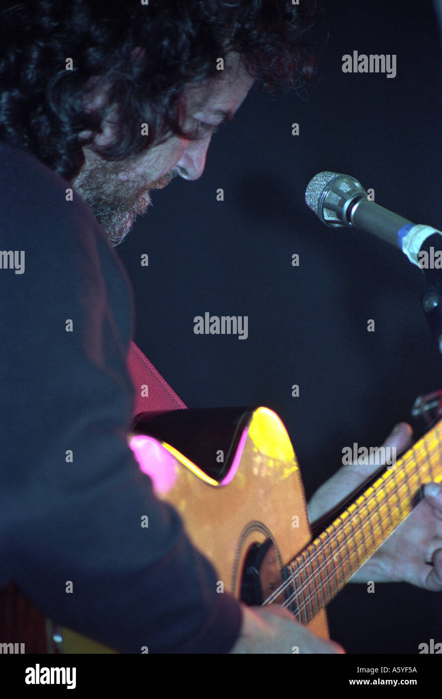 Irish folk music legend Andy Irvine performs live Stock Photo Alamy